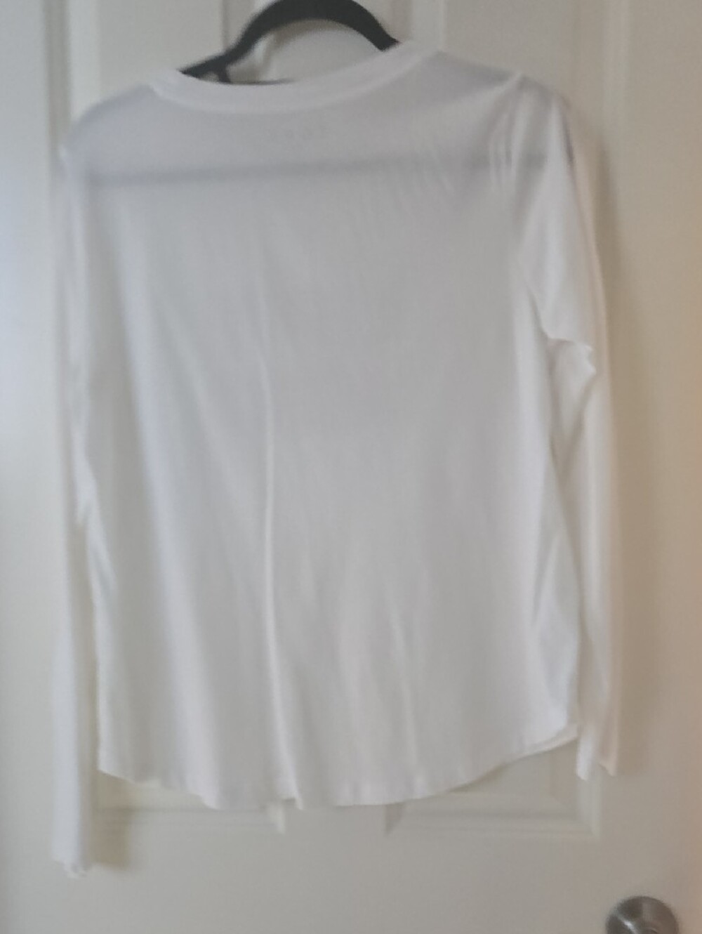 LOFT White Long Sleeve Tee with Pink 'LOVE XOXO' Graphic - Picture 3 of 3